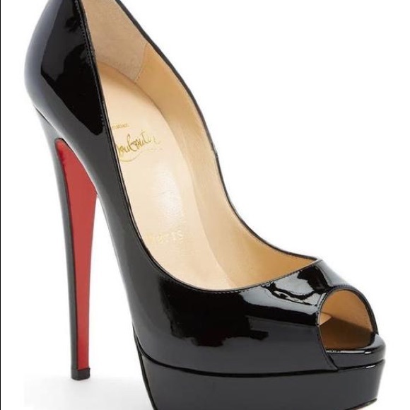 Vintage Christian Louboutin Lady peep 150 Patent Calf Heels size 36.5 - Picture 5 of 11